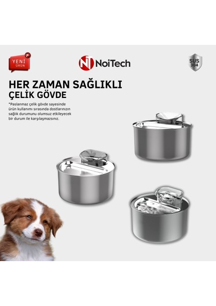 4l Ultra Sessiz Paslanmaz Çelik Akıllı Kedi Köpek Su Pınarı Su Kabı