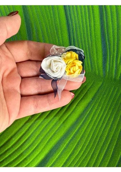 4x4 cm Iğneli Çiçekli Kabartma Tasarım Broş Yaka Iğnrsi Türban Iğnesi