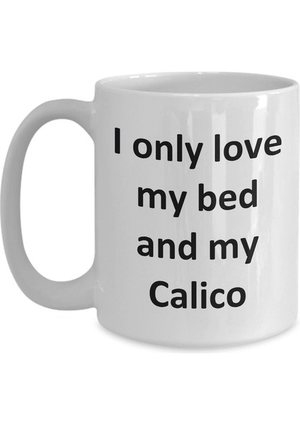 Komik Calico Kupa - Yatağımı Seviyorum ve Calico Kedi Kahve Fincanı - Ingilizce Kahve Kupa modelleri