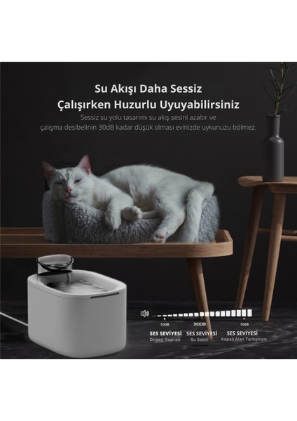 4l Ultra Sessiz Otomatik Kedi Köpek Su Pınarı Su Kabı