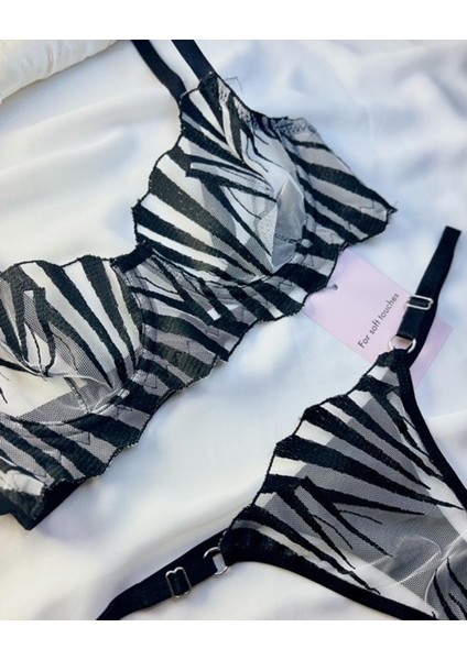 Es Lingerie Zebra Bralet Takım