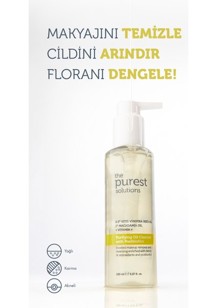 The Purest Solutions Yağlı ve Karma Ciltler Için Arındırıcı ve Sebum Dengeleyici Cilt Bakım Seti