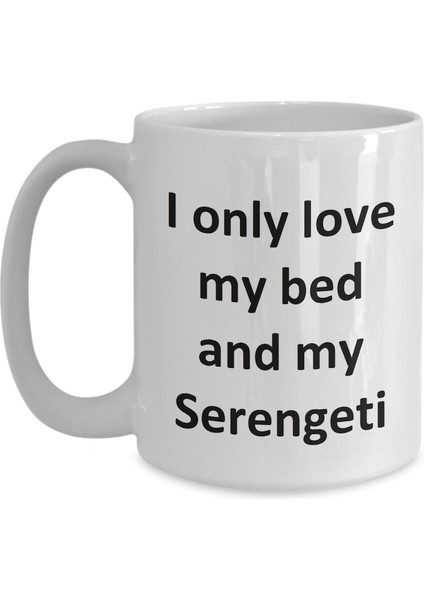 Komik Serengeti Kupa - Yatağımı Seviyorum ve Serengeti Kedi Kahve Fincanı - Ingilizce Kahve Kupa modelleri