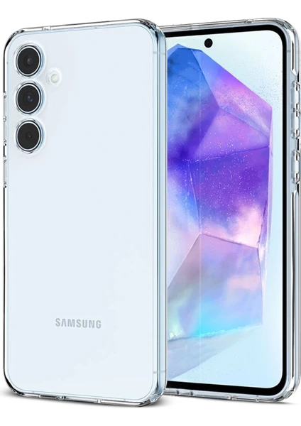 Samsung Galaxy A55 Kılıf Şeffaf Kamera Korumalı Esnek Yumuşak Silikon