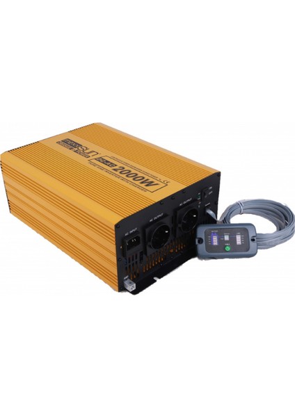 Tam Sinus Şarjlı / Ekranlı 12V 2000W Inverter