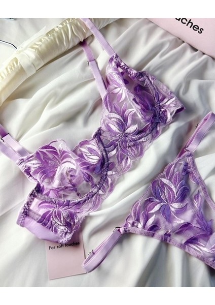 Es Lingerie Lilac Bralet Takım