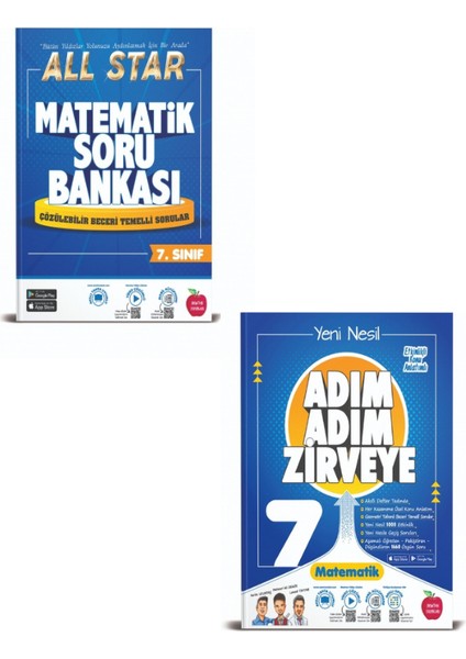 7. Sınıf All Star Matematik Soru Bankası - Adım Adım Matematik Soru Bankası Seti