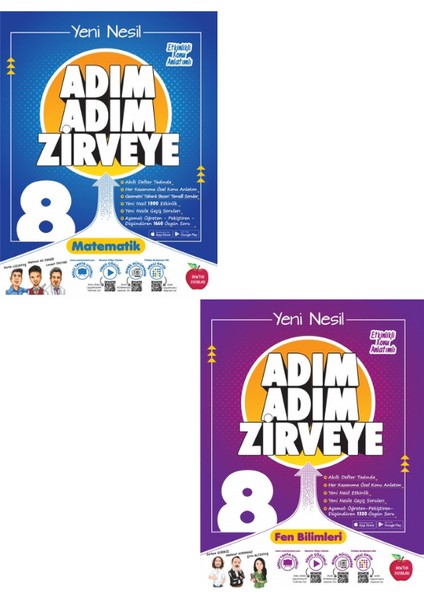 8. Sınıf Adım Adım Matematik - Fen Bilimleri Soru Bankası Seti