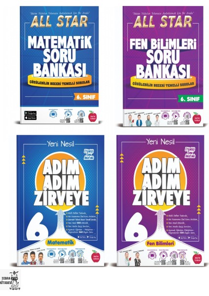 6. Sınıf Matematik - Fen Bilimleri All Star - Adım Adım Soru Bankası Seti