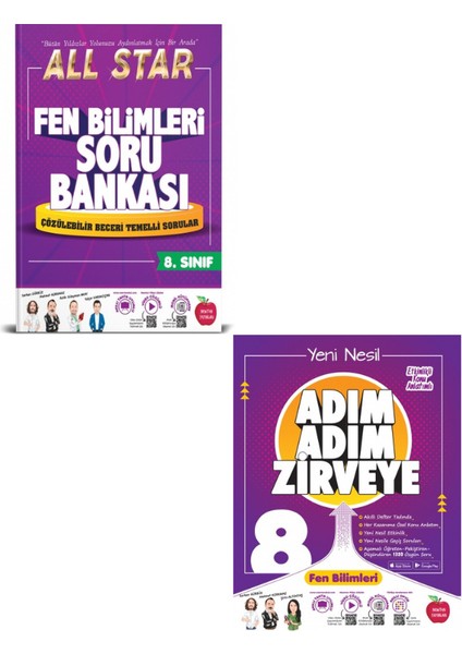 8. Sınıf All Star Fen Bilimleri - Adım Adım Fen Bilimleri Soru Bankası Seti