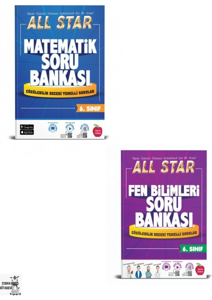 6. Sınıf All Star Matematik - Fen Bilimleri Soru Bankası Seti