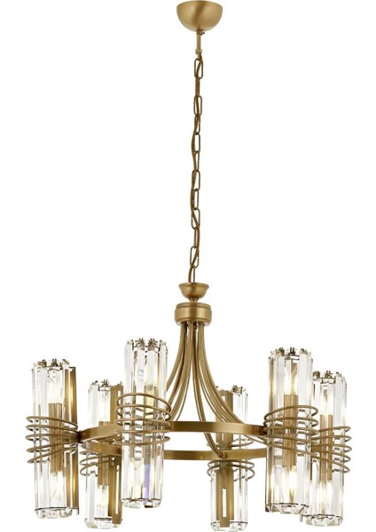 Parşömen Klasik Avize E14 72W 67cm Metal Eskitme Avonni-AV-1906-6E