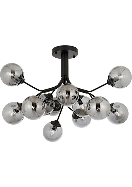 Avonnı Siyah Boyalý Modern Avize E14 Metal Cam 15CM