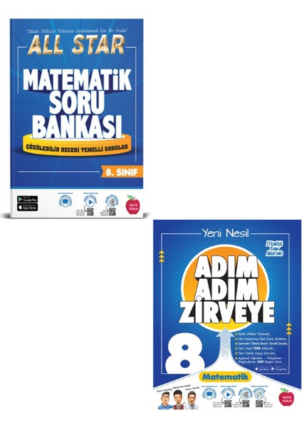 8. Sınıf All Star Matematik Soru Bankası - Adım Adım Matematik Soru Bankası Seti