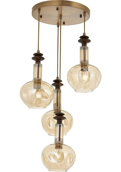 Bone Modern Avize E27 48W 35cm Metal Eskitme Avonni-AV-1912-4ET