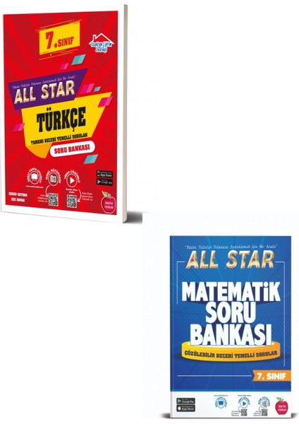 Newton Yayınları 7. Sınıf All Star Türkçe Soru Bankası - Matematik Soru Bankası Seti