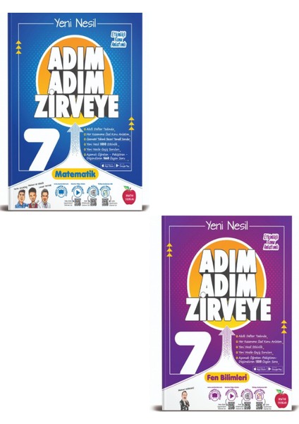 7. Sınıf Adım Adım Matematik - Fen Bilimleri Soru Bankası Seti