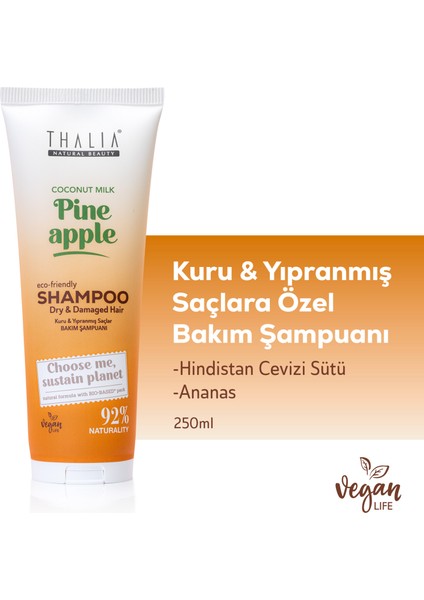 Ananas & Coconut Özlü Kuru & Yıpranmış Saçlara Özel Bakım Şampuanı 250ML