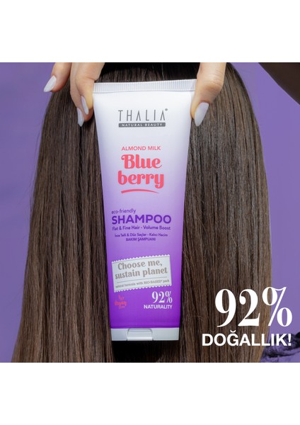 Badem Sütü & Yaban Mersini Özlü Ince Telli & Düz Saçlar Için Bakım Şampuanı 250ML fiyatları