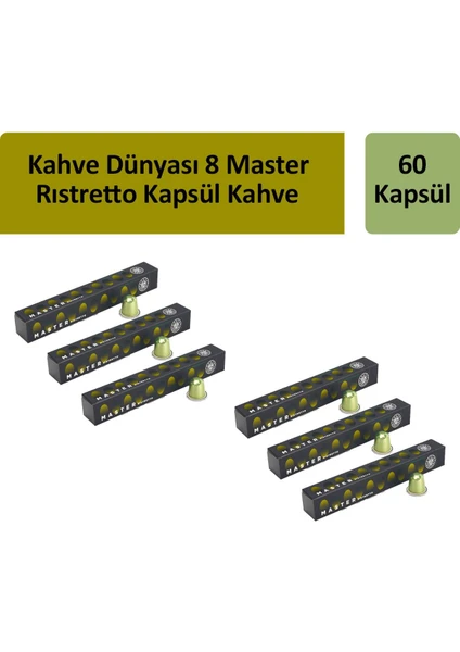 Kahve Dünyası 8 Master Rıstretto Kapsül Kahve x 6 Adet