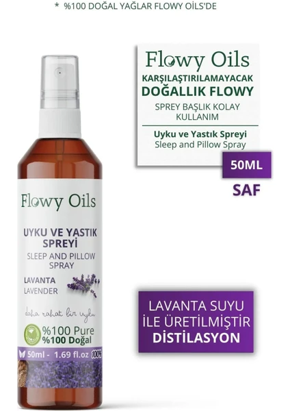 Flowy Oils Flowy Lavanta Uyku ve Yastık Spreyi 50 ml