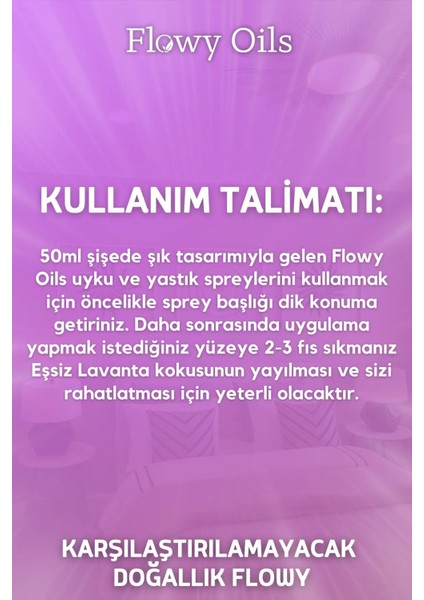 Flowy Lavanta Uyku ve Yastık Spreyi 50 ml