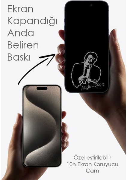 Müslüm Gürses Baskılı Iphone 13 Pro Uyumlu Ekran Korucu Cam