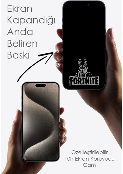Fortnite Baskılı Iphone 15 Pro Max Uyumlu Ekran Korucu Cam