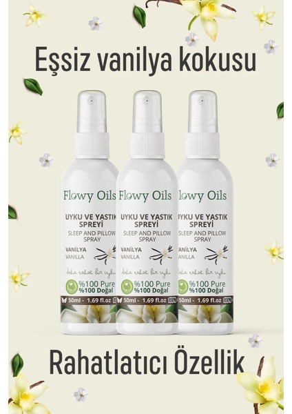 Vanilya Uyku ve Yastık Spreyi Vanilla Sleep And Pıllow Spray 50 ml