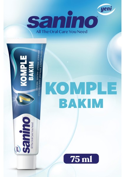 Komple Bakım Diş Macunu Sanino 12 Li Aile Paketi modelleri