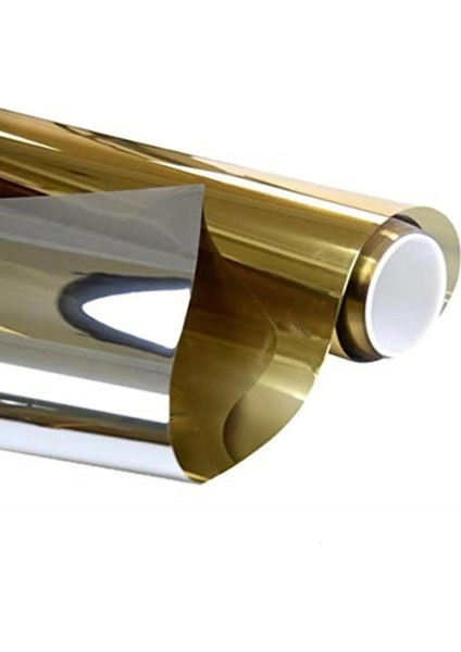 Gold Silver Aynalı Cam Filmi Amerikan Çizilmez 75 cm x 2 Metre KML142