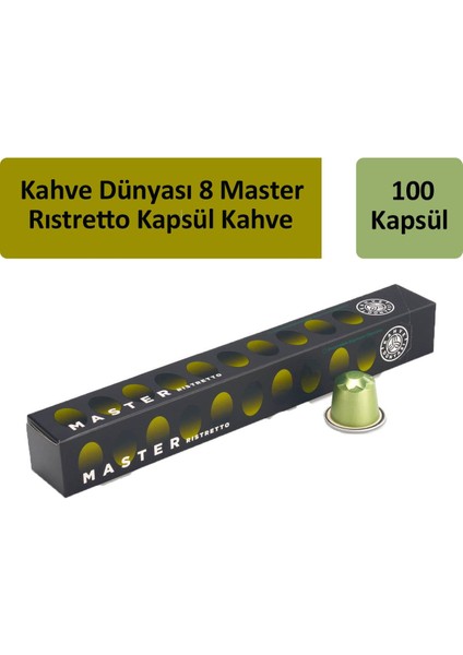 Kahve Dünyası 8 Master Rıstretto Kapsül Kahve x 10 Adet