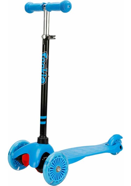 Rookie 3 Tekerlekli Işıklı Mavi Mini Scooter