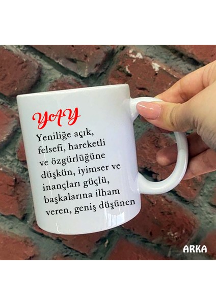 Size Özel Yay Burcu ve Özellikleri Seramik Baskılı Kupa Bardaklar fiyatları