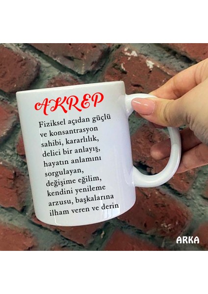 Size Özel Akrep Burcu ve Özellikleri Seramik Baskılı Kupa Bardaklar fiyatları