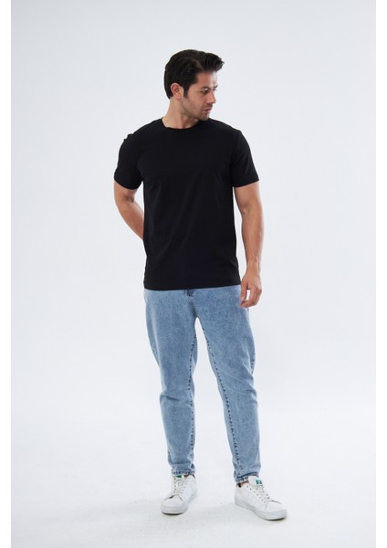 Erkek Basic T-Shirt Rahat Kesim Hissedilmeyen Doku Hava Alan Kumaş modelleri