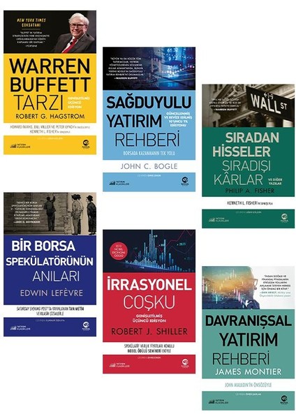 Sağduyulu Yatırım Rehberi - Sıradan Hisseler Sıradışı Kararlar - Warren Buffet Tarzı - Bir Borsa Spekülatörünün Anıları - İrrasyonel Coşku - Davranışsal Yatırım Rehberi 6 Kitap