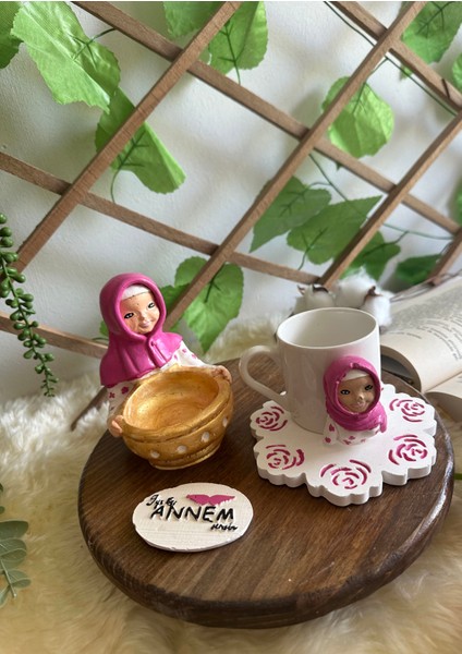 Anneler Gününe Özel Tasarım Kahve Fincanı ,lokumluk Set