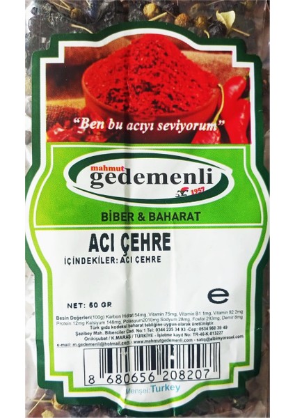 ACI ÇEHRE 50 GR