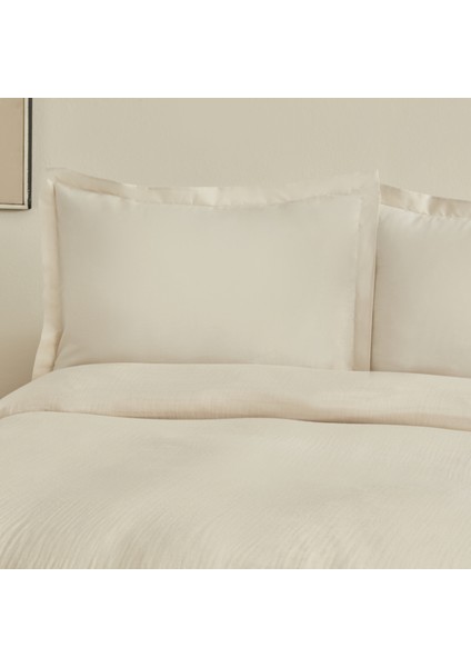 Minel Çift Kişilik Pike Yatak Örtüsü Seti Bej fırsatları