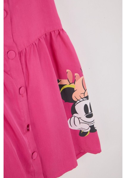 Minnie Mouse Lisanslı Kız Çocuk Elbise MN22153