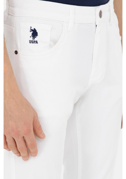 U.S. Polo Assn. Erkek Beyaz Pantolon (Kanvas-Chino) 50289420-VR013