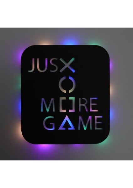 Işıklı Just More Game Dekoratif Tablo Oyun Odası Duvar Dekorlu Gece Lambası