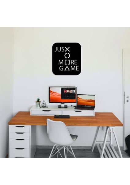 Işıklı Just More Game Dekoratif Tablo Oyun Odası Duvar Dekorlu Gece Lambası