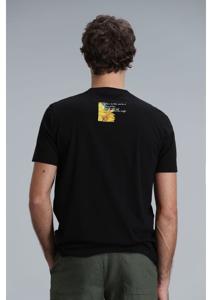 Erkek June Modern Grafik T-Shirt 111020192 Siyah