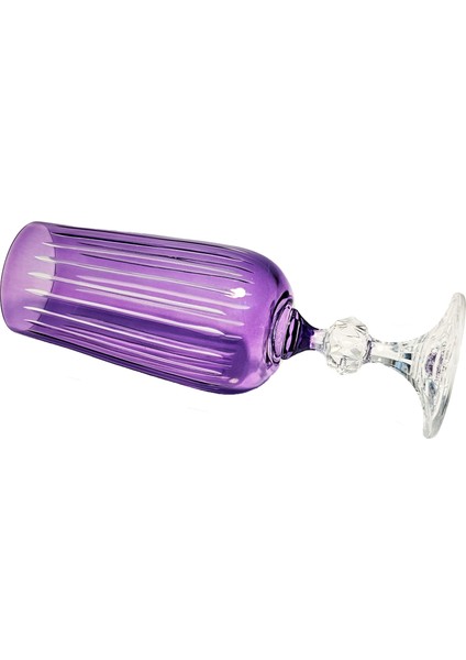 Leonarte Casa Menşeli Bohemia Sarpy 180ML Kristal Mor Renkli Kadeh 1 Adet
