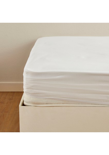 Fitted Tek Kişilik Çarşaf Beyaz 100X200+30 cm