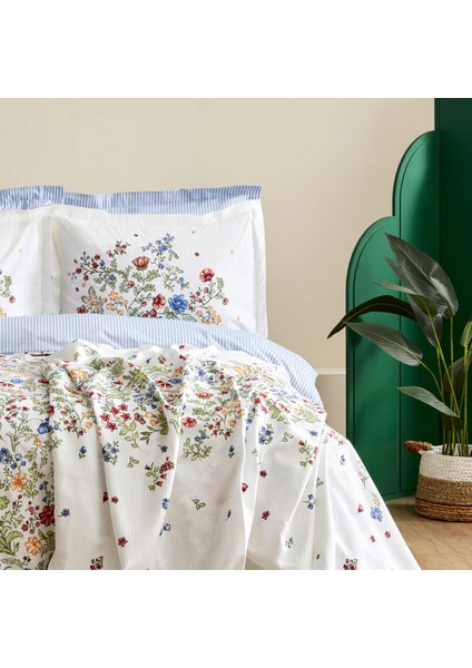 Sasha %100 Pamuk Çift Kişilik Nevresim Pike Takımı Multicolor fiyatları