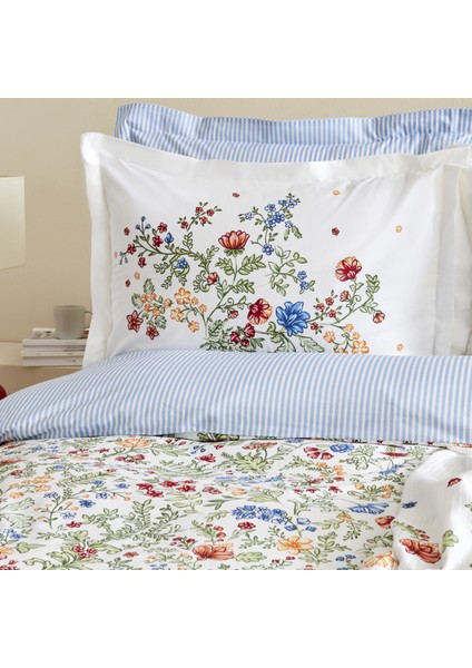 Sasha %100 Pamuk Çift Kişilik Nevresim Pike Takımı Multicolor fırsatları