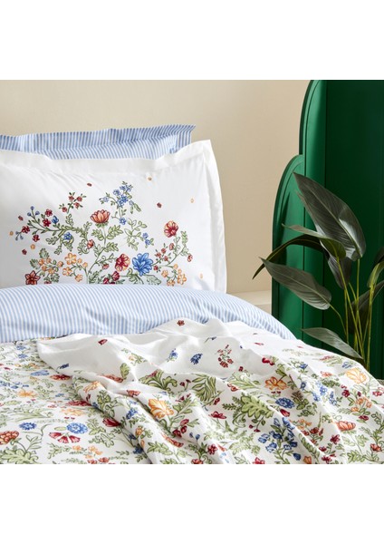 Sasha %100 Pamuk Çift Kişilik Nevresim Pike Takımı Multicolor indirimleri